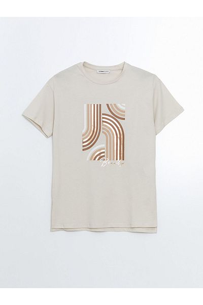 LC Waikiki New Season Crew Neck Printed Women's T-Shirt - S5G299Z8