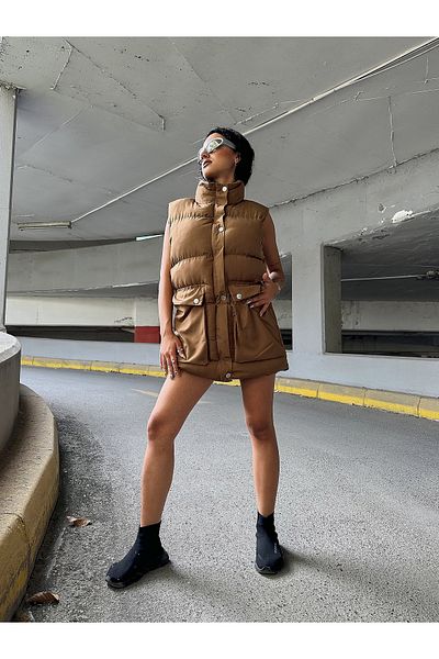 moda armanc Голям джоб Oversize жилетка