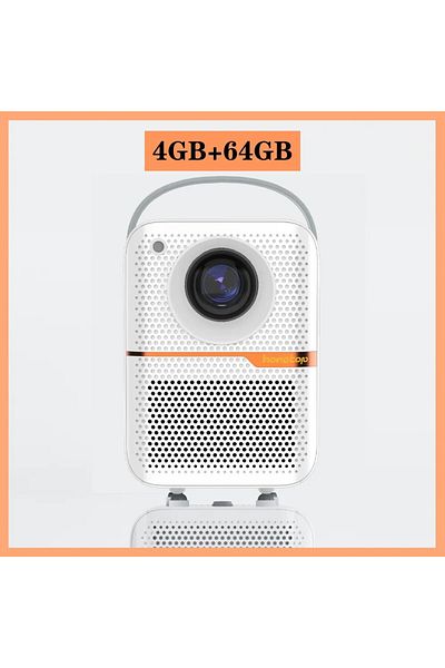 Choice American Standard 64G WHITE HONGTOP Android Smart Mini Projector 300ANSI Lumen Portable Projector 4K
