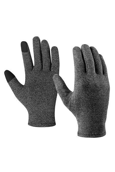 Choice M Gray 1Pair Compression Arthritis Gloves Premium Arthritic Joint Pain Relief Hand Gloves Therapy Fu