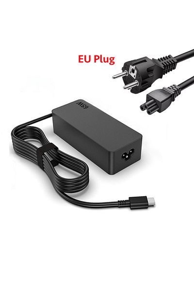 Choice محول شاحن الكمبيوتر المحمول USB C بقدرة 65 وات 20 فولت 3.25 أمبير بمقبس الاتحاد الأوروبي لأجهزة Lenovo ThinkPad وHp وChromebook وYoga وDell