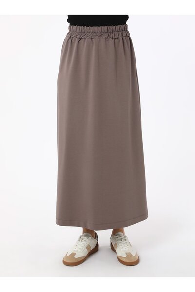 Benin Soft Textured Cotton Sweatshirt & Skirt Set - Mink - Benin