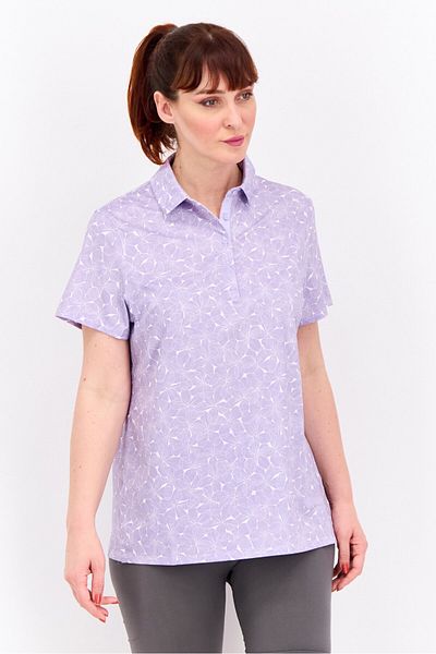 Puma Women Sportswear Fit Short Sleeve Golf Polo Shirts, Lavender