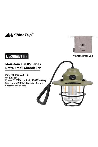 Choice مصباح معلق خارجي جديد من Green ShineTrip، طويل العمر، إضاءة محيطة محمولة للتخييم، للاستخدام الخارجي
