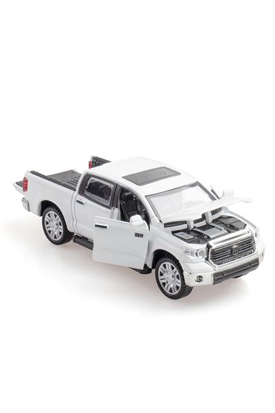 Choice White 1:32 Tundra Miniature Toy Model Cars Alloy Diecast Pickup Truck 4 Doors Opened Sound Light Pul