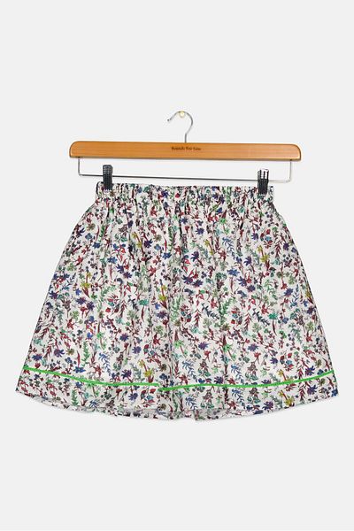 Tommy Hilfiger Kids Girl Floral Print Side Pocket Shirt, White Combo
