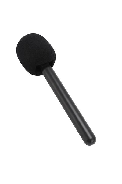 BREYLEE Black Wireless Mic Handheld Adapter with Windshield Foam Lightweight Interview Microphone Handle for