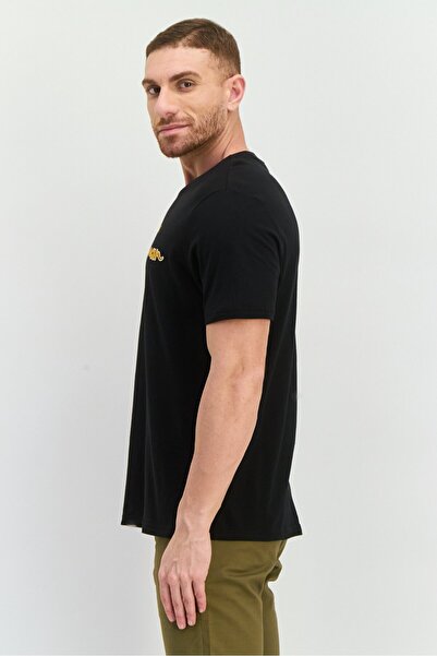 Ben Sherman Men Crew Neck Short Sleeves Brand Logo T-Shirt, Black