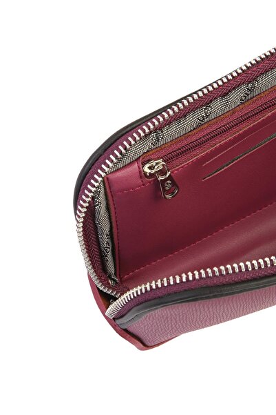 CENGİZ PAKEL Cengiz Pakel Women's Wallet/Portfolio - 65389 - Plum/Black