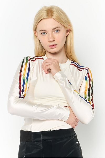 adidas Originals X Paolina Russo Women Sportswear Fit Long Sleeve Training Bodysuits, Off White