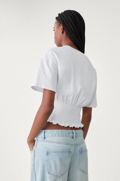 Stradivarius T-shirt with gathered top