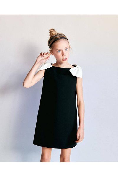 Daisy Dolly Girl's Side Zipper Lined Cotton Fabric Dress