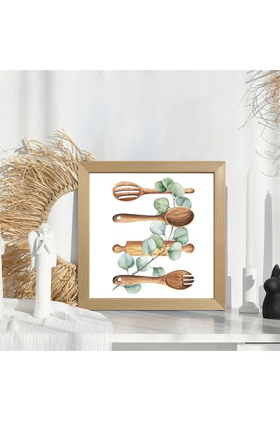 HOMEPACK Единична картина с дървена рамка, единичен плакат, картина KTC/008