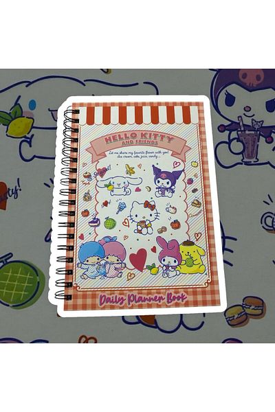 tüftürük Hello Kitty Daily Planner Book with Talking Agenda Sticker
