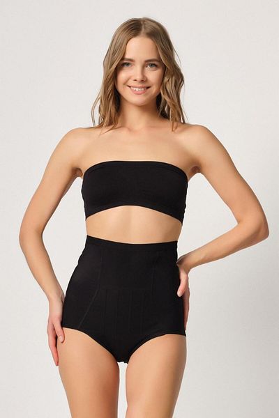 Emay Black 2931 Abdominal Underwire Supported Slip Laser Corset