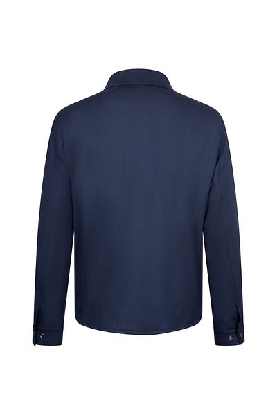 Hatemoğlu Navy Blue Regular Fit Baby Collar Woolen Cashmere Coat