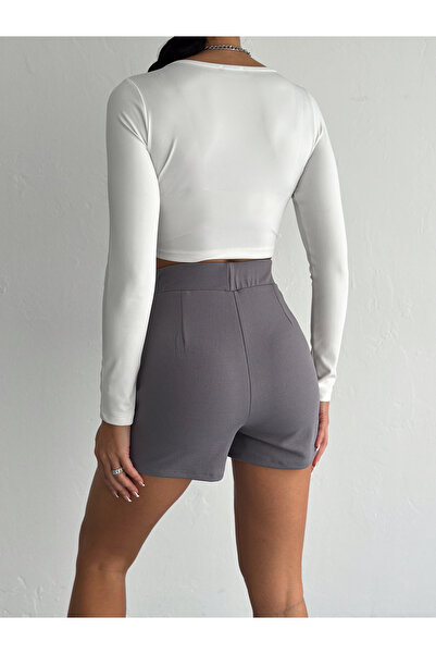 orjinal blue b Fusta lungă plisată cu imprimeu leopard