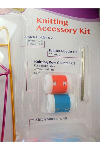 Sultan Knitting Kit - Bookmark-Knitting Holder-Bowknot Counter -Knitting Needle