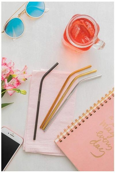 TRAMONTINA Since 1911, Made In Brazil - 4pc. Straw Set Color