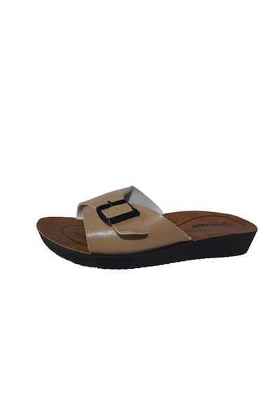GEZER Women's Cream Buckle Ultra Light Walking Slippers
