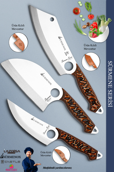 SÜRMENOX Sürmene Serisi Outdoor Bıçak Kamp Bıçağı Mutfak Şef Bıçak Bıçağı Der...