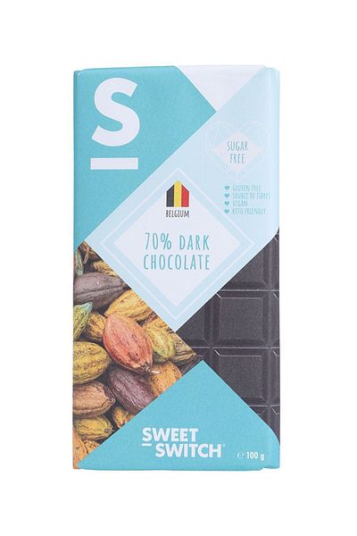 Sweet Switch Belgian 70% Dark Chocolate 100 Gm