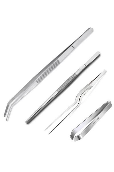 Ege Pastacılık Professional Chef Decoration Tweezers Set of 4