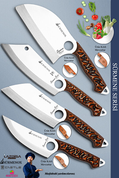 SÜRMENOX Sürmene Serisi Outdoor Bıçak Kamp Bıçağı Mutfak Şef Bıçak Bıçağı Der...