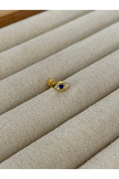 Sade Accessory Ortası Mavi Taşlı Göz Piercing