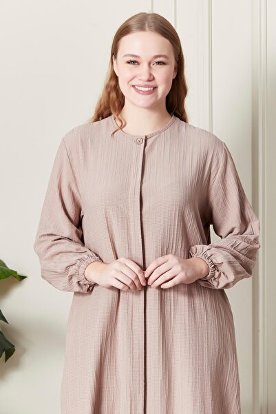 Ferace بدلة نسائية مزدوجة مقاس كبير من القطن القطني