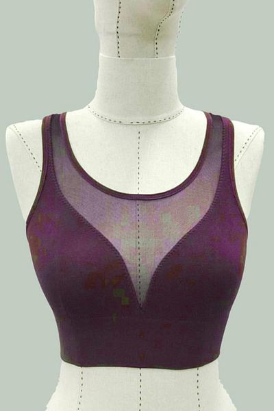 Emay Burgundy Mi 4028 Seamless Tulle Recovery Bustier