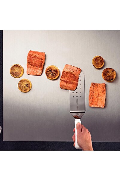 TRAMONTINA Since 1911, Made In Brazil - Professional 9x3-inch Stainless Steel Frying Spatula With Holes