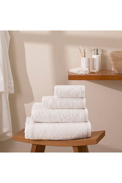 Chakra Solid Hand Towel 30x50 Cm White