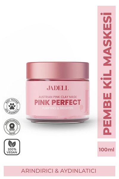 JADELL Pink Clay Mask, Anti-Blackhead, Purifying, Pore Tightening Mask, 100ml