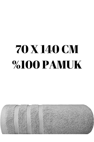 KAYABEY HOME Сірий рушник для ванної кімнати 100% бавовна з лінійним візерунком 70 х 140 см 305 г Один штука