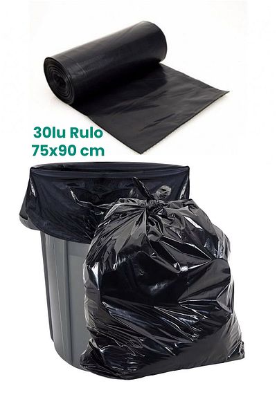 Balkan 30 Roll Roll Battal Size Black Garbage Bag Waste Bag 75X90Cm 800Gr