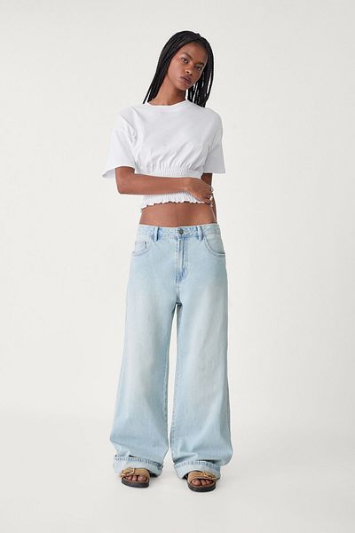 Stradivarius T-shirt with gathered top