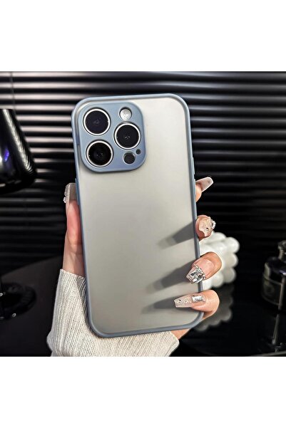 mooodcase iPhone 12 Pro Uyumlu MatGuard Buzlu Şeffaf Telefon Kılıfı mchzr