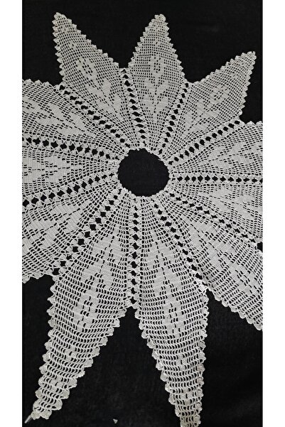 Papatyam El Örgüsü Tığ İşi Sehpa Örtüsü (54cm Çapında) Dantel El İşi Dantel/v...