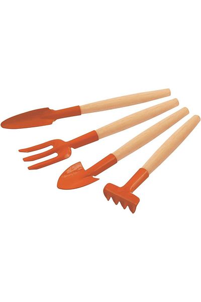 TRAMONTINA Since 1911, Made In Brazil - 4 Pcs Garden Set; 2 Trowels Garden Fork Cultivator