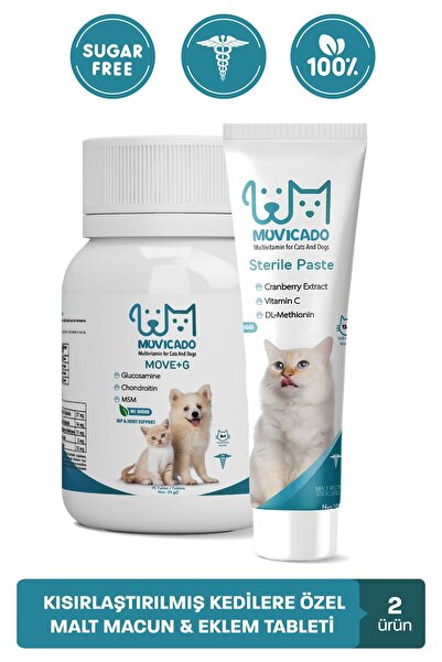 muvicado Kısırlaştırılmış Kediler İçin Multivitaminli Kedi Malt Macun & Eklem...