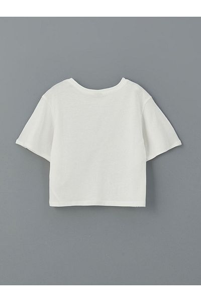 LC Waikiki New Season Crew Neck Lace Λεπτομερές κοριτσίστικο T-shirt - S5NH73Z4