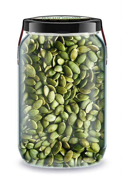 Zencefil Organik 660 cc.Pure Pumpkin Seed in Glass Jar - Dried Pumpkin Seed