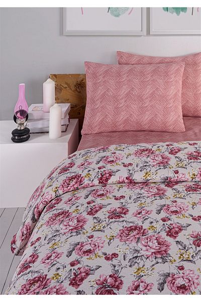 Evim Dark Pink Soren Single Pique Set 160X230 cm