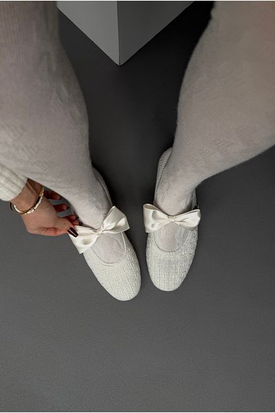 Mupa Shoes Dámské baleríny s bílou mašlí
