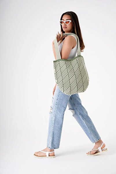 CHUBA Green Bohemian Knitwear Women's Shopper - Casual Hand and Shoulder Bag with Strap CHAX811