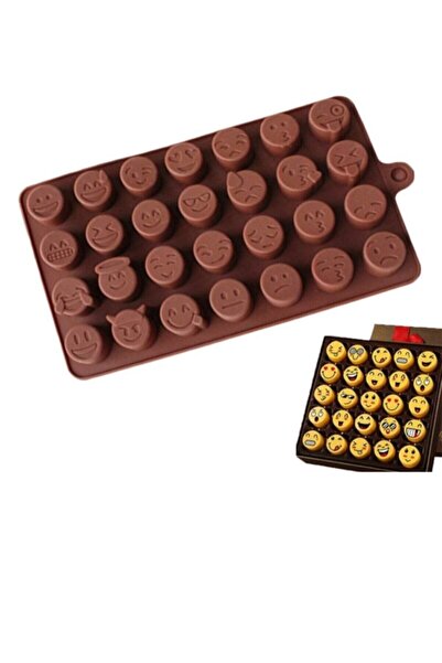 Genel Markalar Emoji Şekilleri Silikon Çikolata Kalıbı Silikon 1 Parça Standart Kahverengi CN