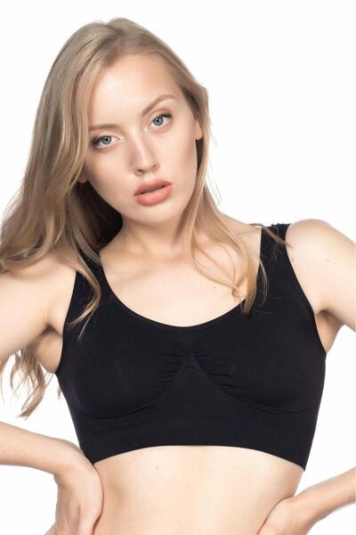 Emay ЧОРНИЙ 4005 М'який топ на бретельках