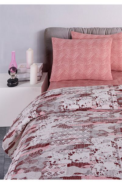 Evim Soren Double Pique Set 200X230 cm Jully Burgundy Pink
