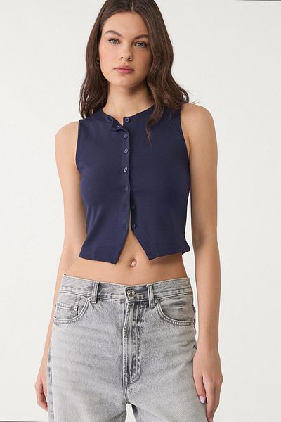 Stradivarius قميص تي شيرت أساسي بأزرار